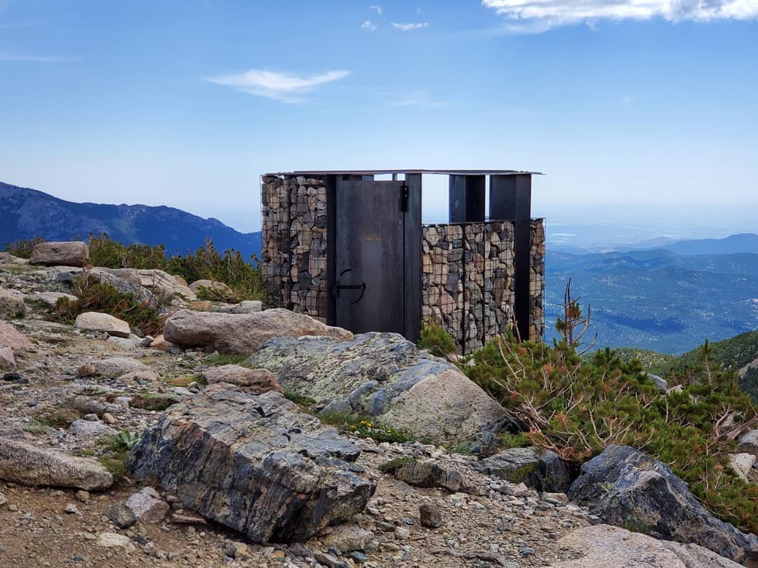 Some destinations aren't lakes or peaks...just the finest backcountry privies you'll ever see. Well done @coloradobuildingworkshop, @rick_sommerfeld, and crew!  Designed to minimize the human footprint at the 11,540' Chasm Junction towards Longs Peak