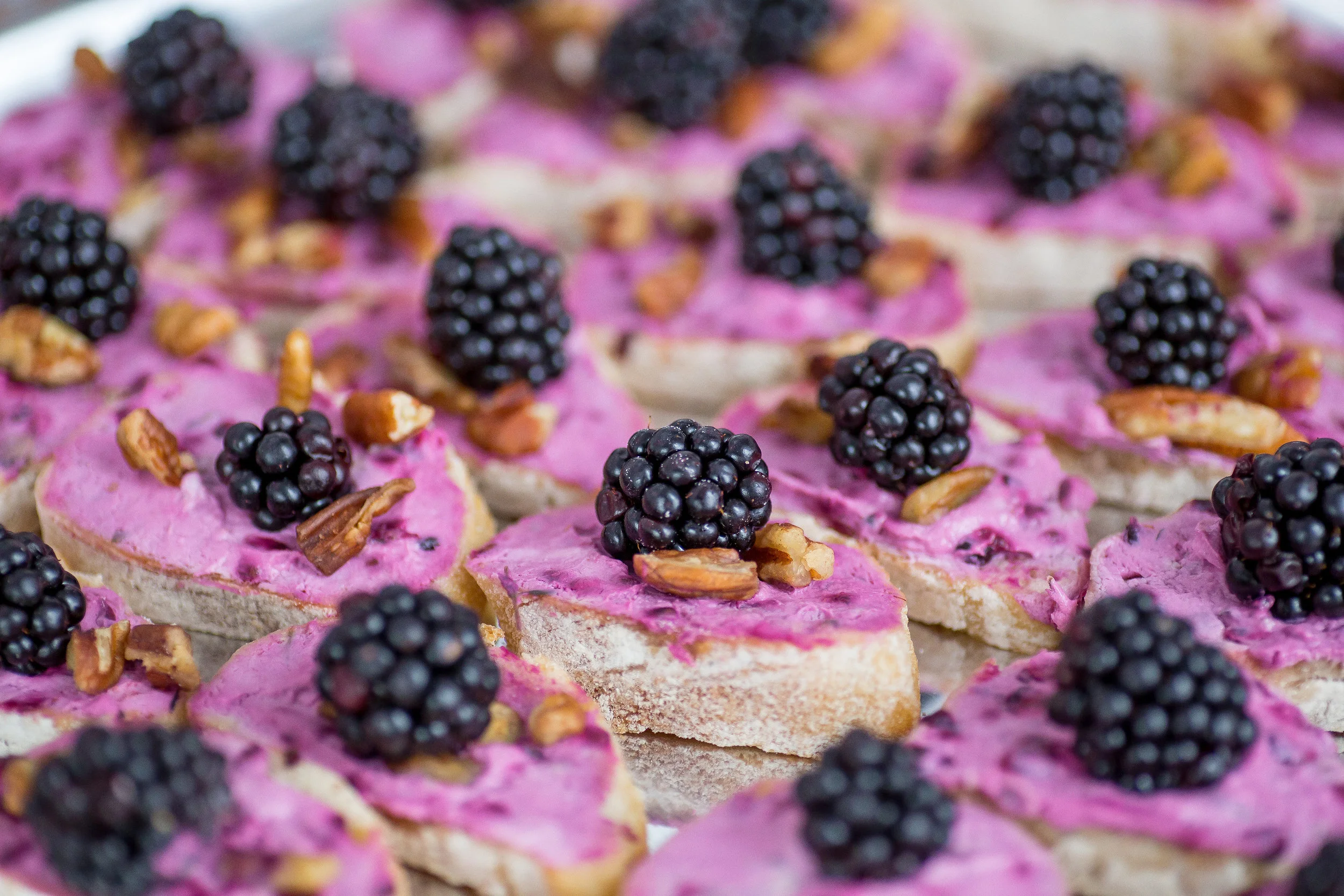 Blackberry, Goat Cheese, and Thyme Crostinis | Get Recipe Here