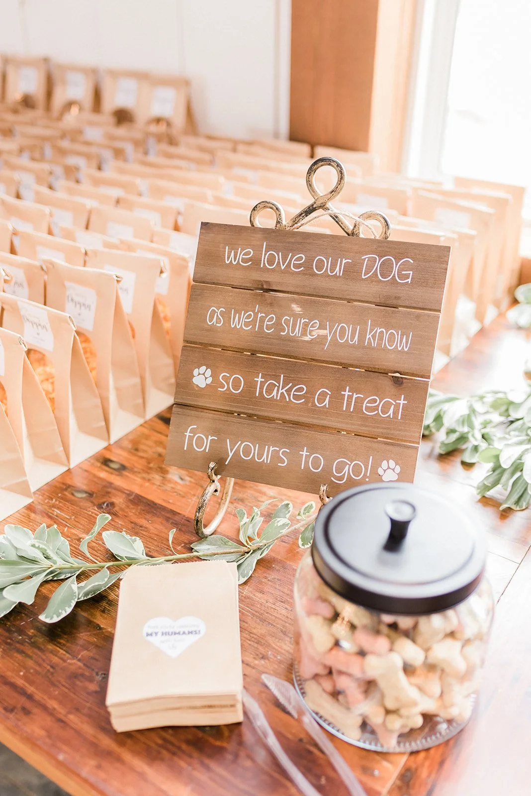 Wedding favors and dog treats