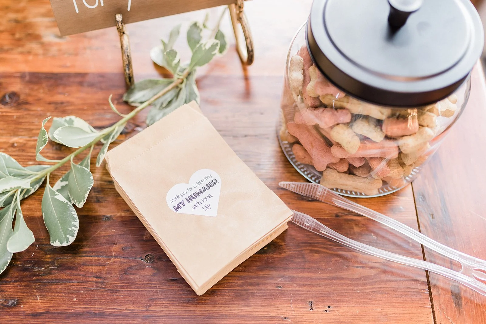 Wedding favors and dog treats