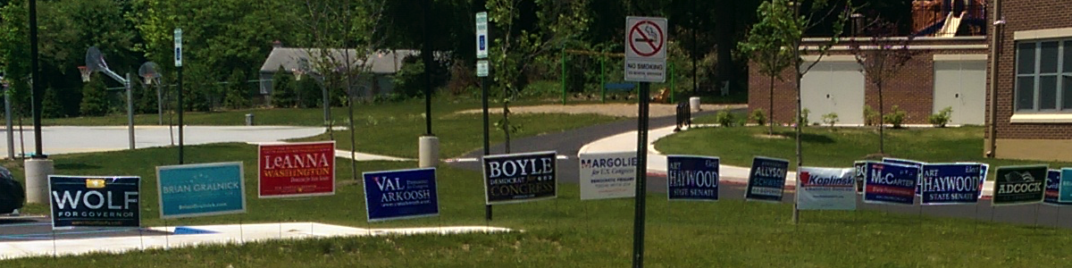 Primary Day Campaign Yard Signs in Pennsylvania's 13th District -- May 21, 2015