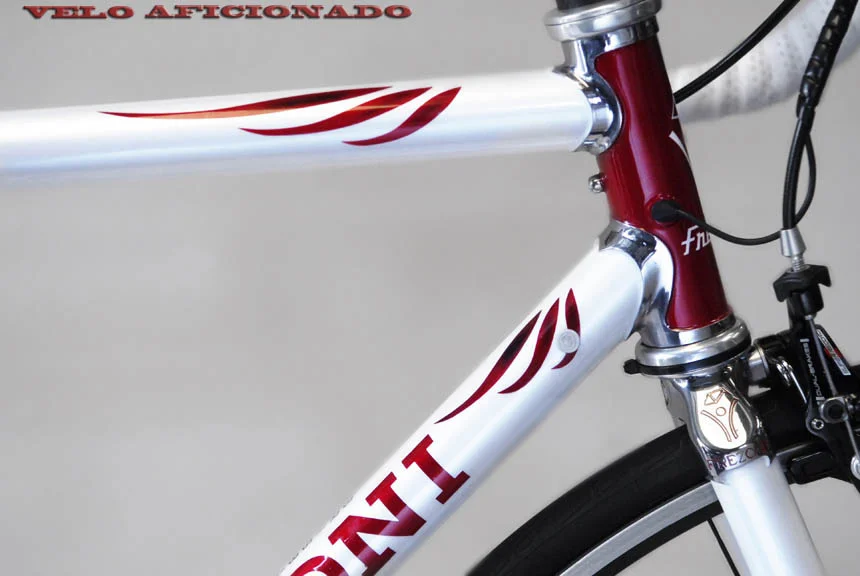 Joe Cosgrove incorporated his cycle design logo into the pantographed stainless steel polished fork crown