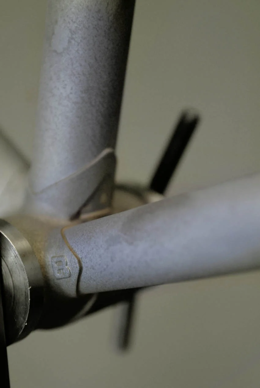 Bianchi X4 investment cast bottom bracket with the distinctive raised B