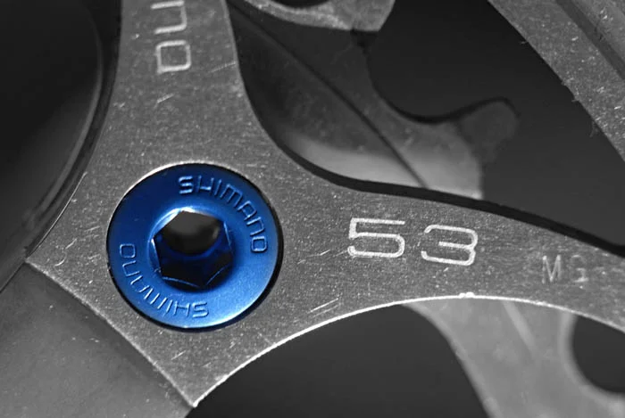 CHAIN RING BOLTS Blue Shimano