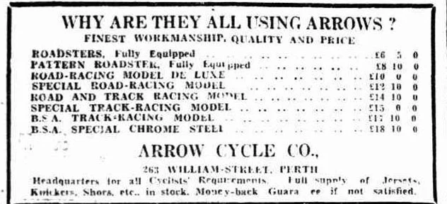 Arrow Cycle Company Perth