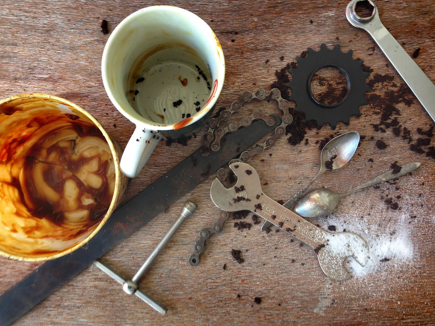 Creamed honey, grease or sugar in your Instant Roast coffee at Bicycle Cafe