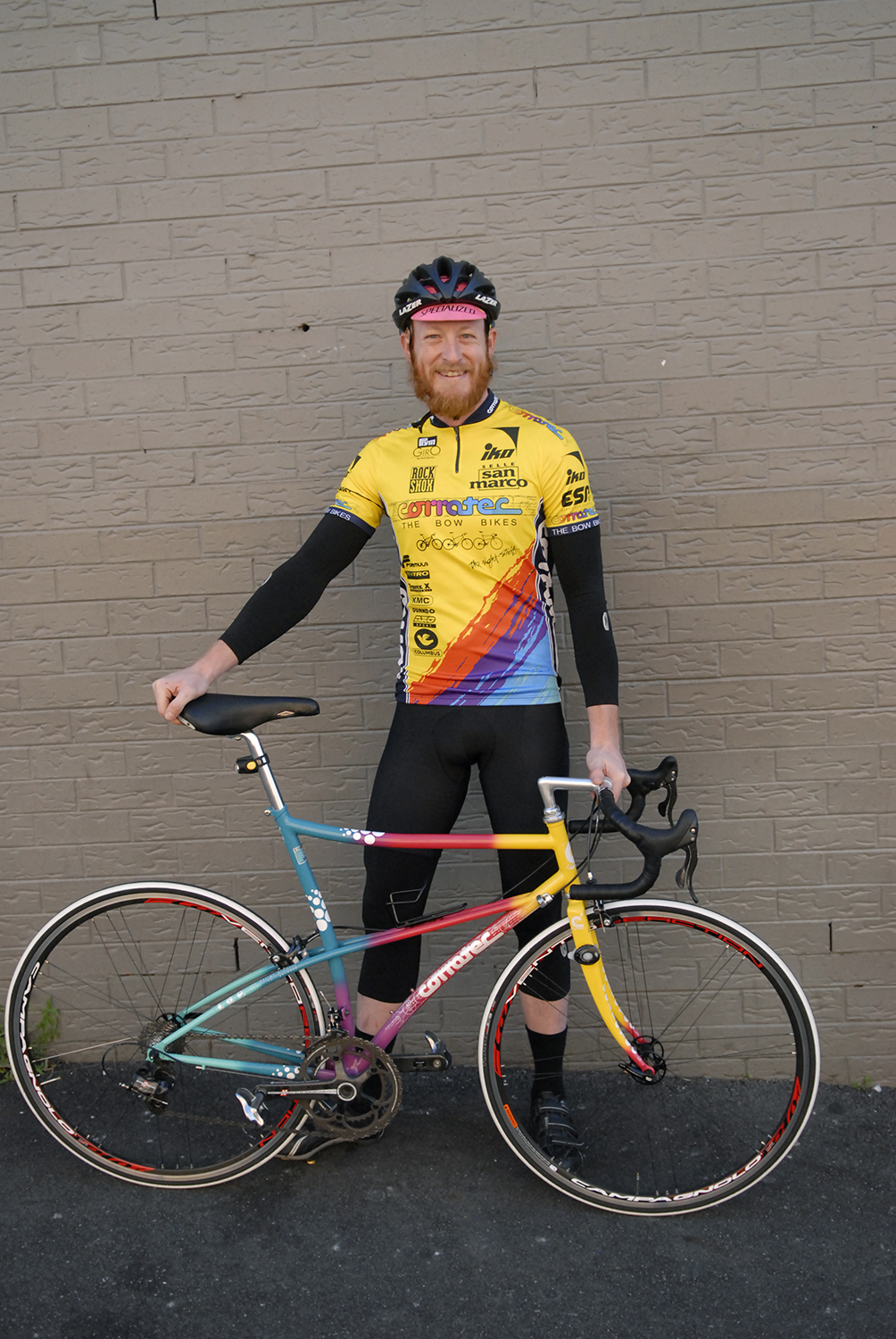 Kai and his road bike Corratec
