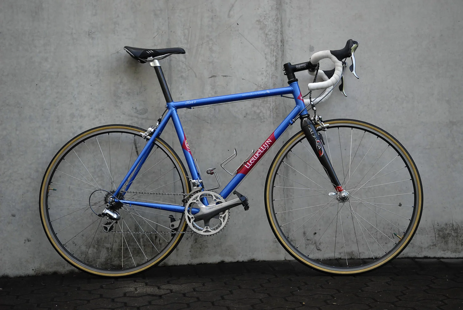 Mac's custom Llewellyn bike with an Alpha Q carbon fork.
