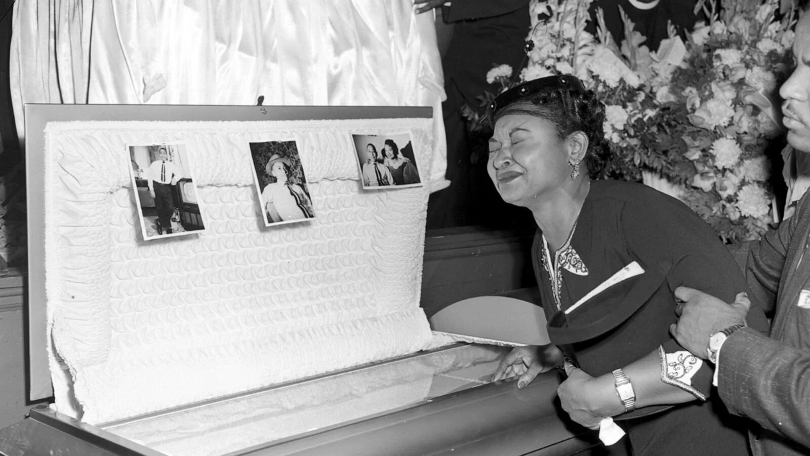 Mamie Till at the Casket of Her Murdered Son Emmett Till