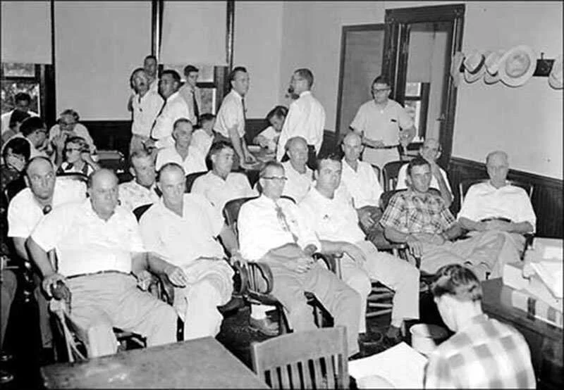 All White Jury that Acquitted the Two Men Accused of Murdering Emmett Till