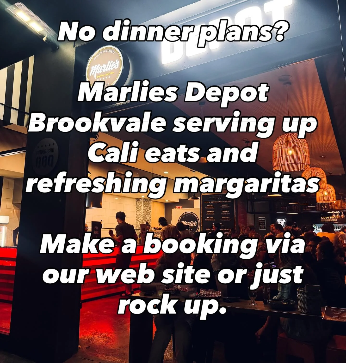 Good food and good vibes await you. 

#goodfood #goodvibes #dinner #food #yum #californianfood #taco #salads #brookvale #margarita #beer #wine
