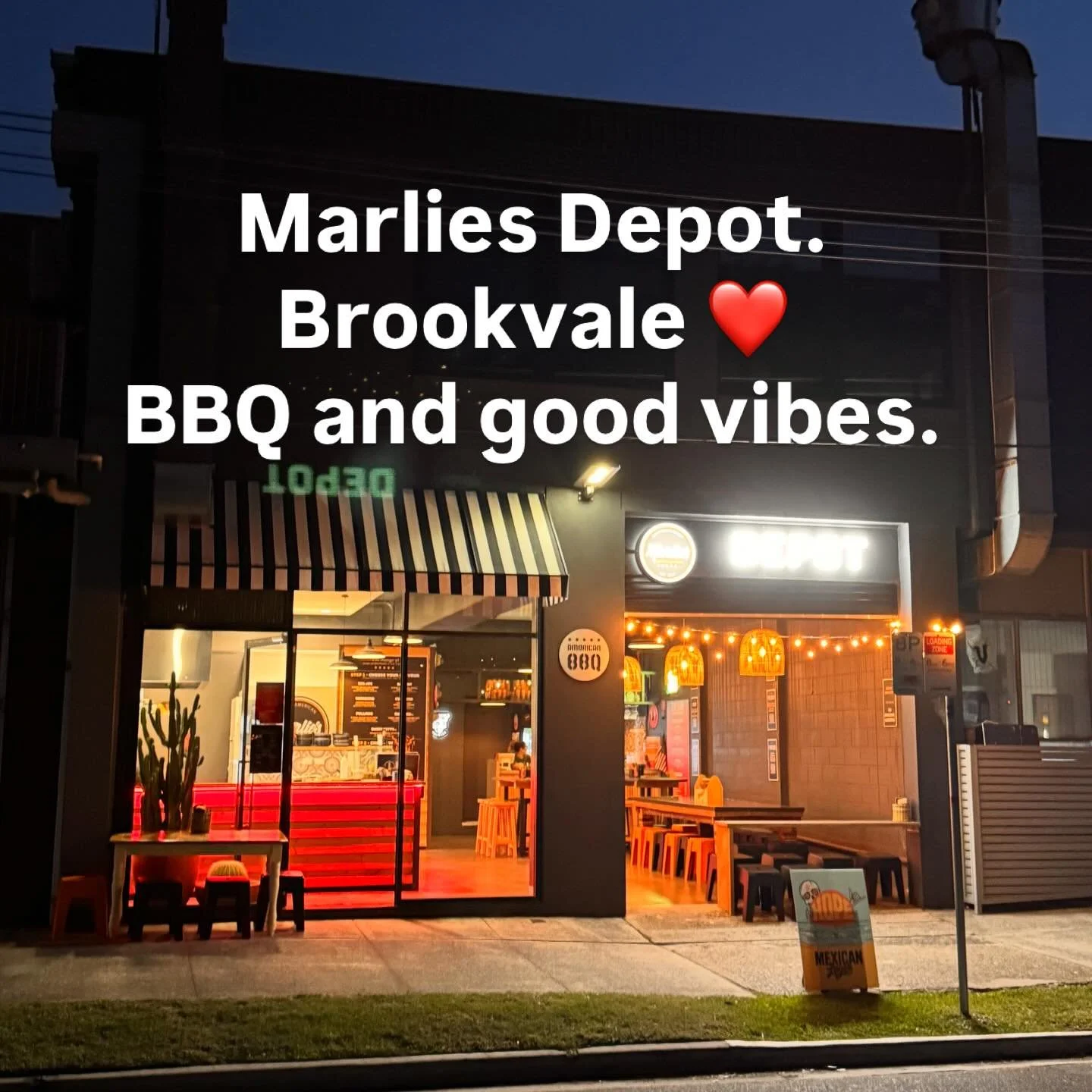 Marlies Depot Brookvale , Cali BBQ and good vibes. Open Friday and Saturday nights. 
#dinner #bbq #american #calif&oacute;rnia brookva
