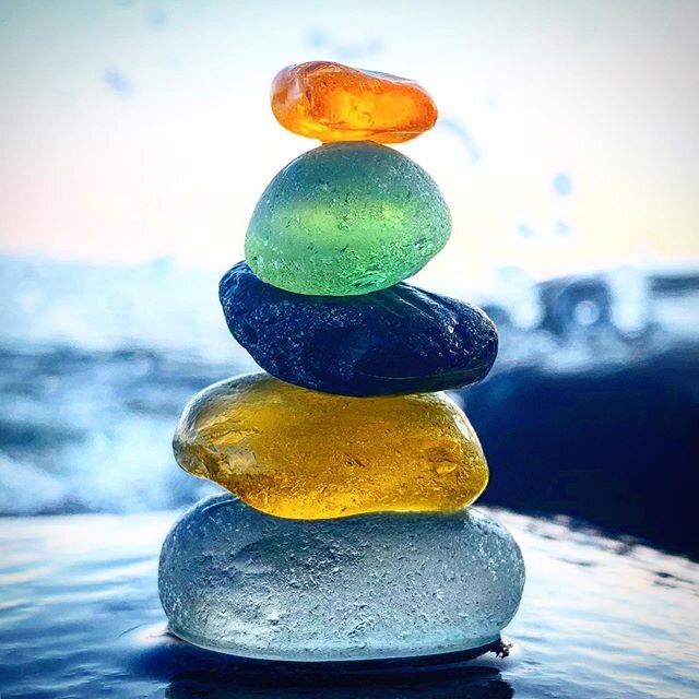 ✨ #lakesuperiorbeachglass #seaglass #beachglass #balance #yoga #peace #duluth #minnesota #lakesuperior
