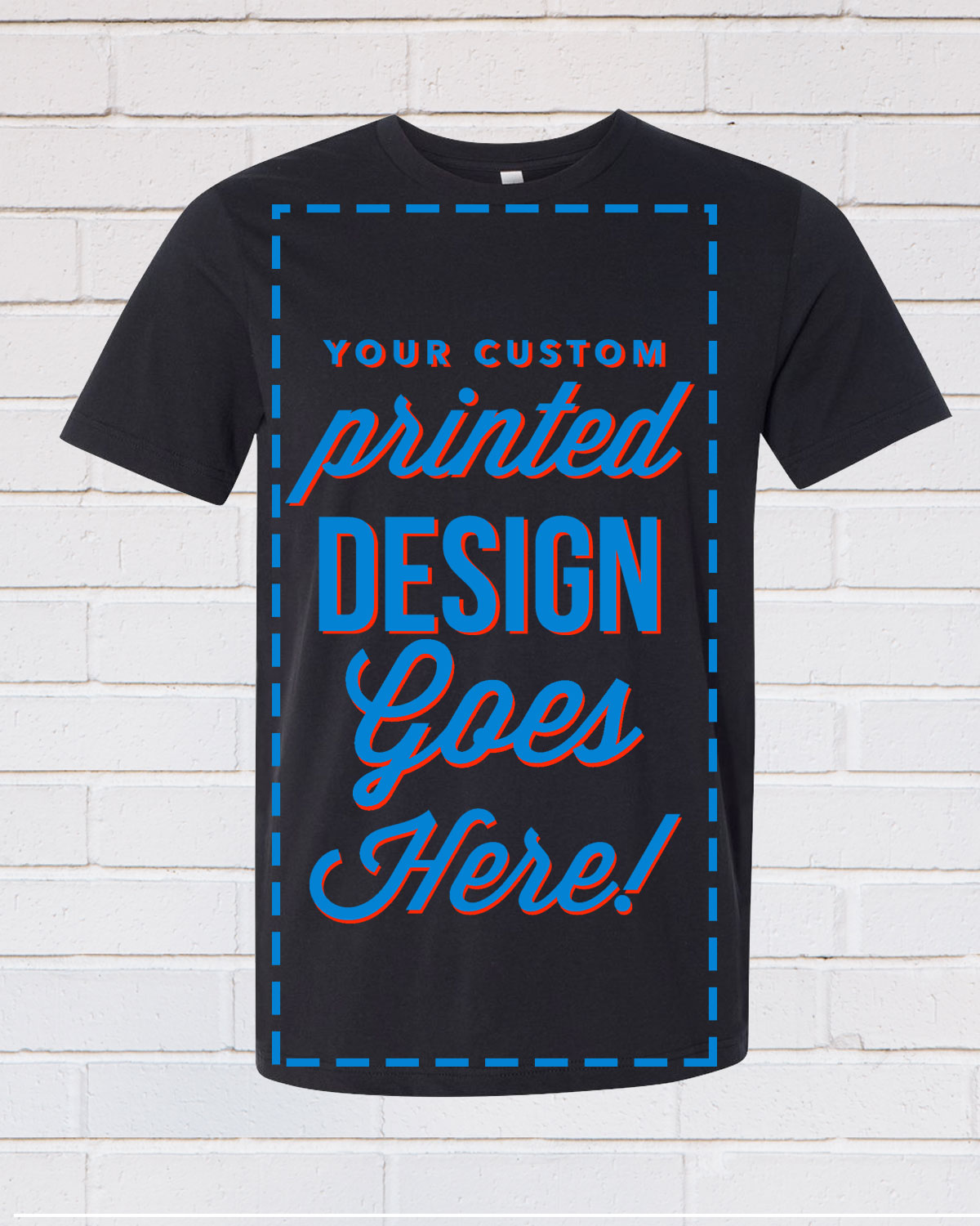 Black Every Day Customize Tee