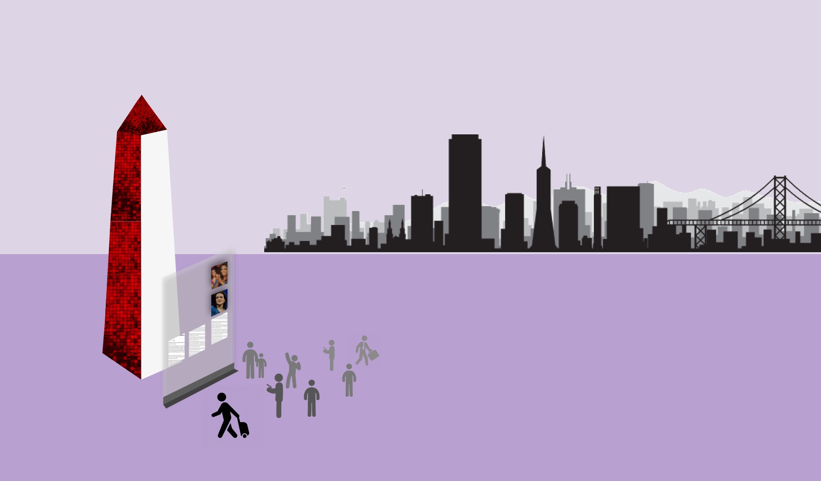 This installation allows women to bring visibility to their daily reality at work