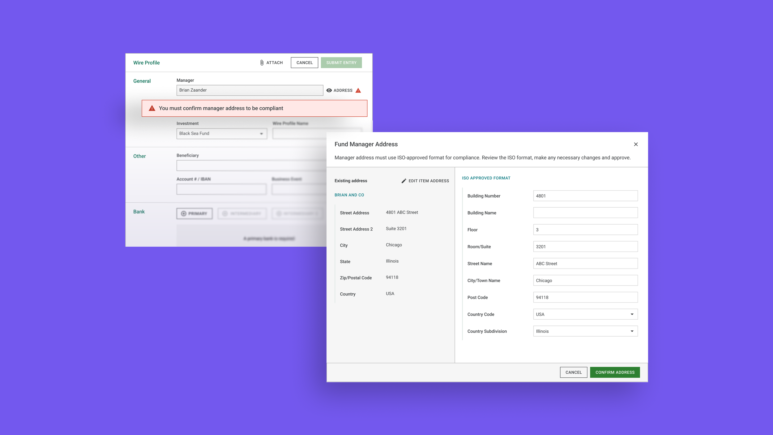 Wire profiles interface