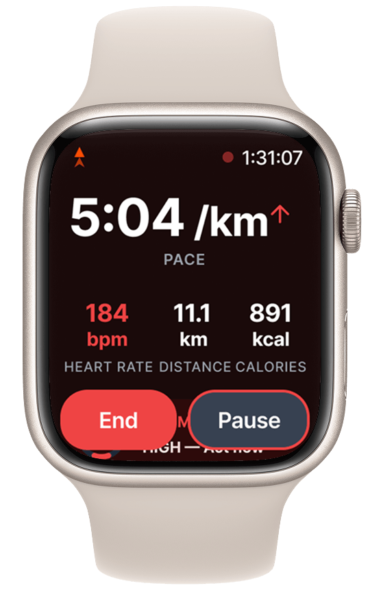 CRI 71 — High. SOS haptic pattern. Full red tint shift.