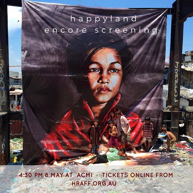 ENCORE! For those who missed out on the sold-out premiere of Happyland, join us at the encore screening on 8 May. Tickets via bio link above!  Proudly part of @humanrightsfest 2017 #philippines #kaffeine #streetart #hraff2017 #australia @kaffeinepain