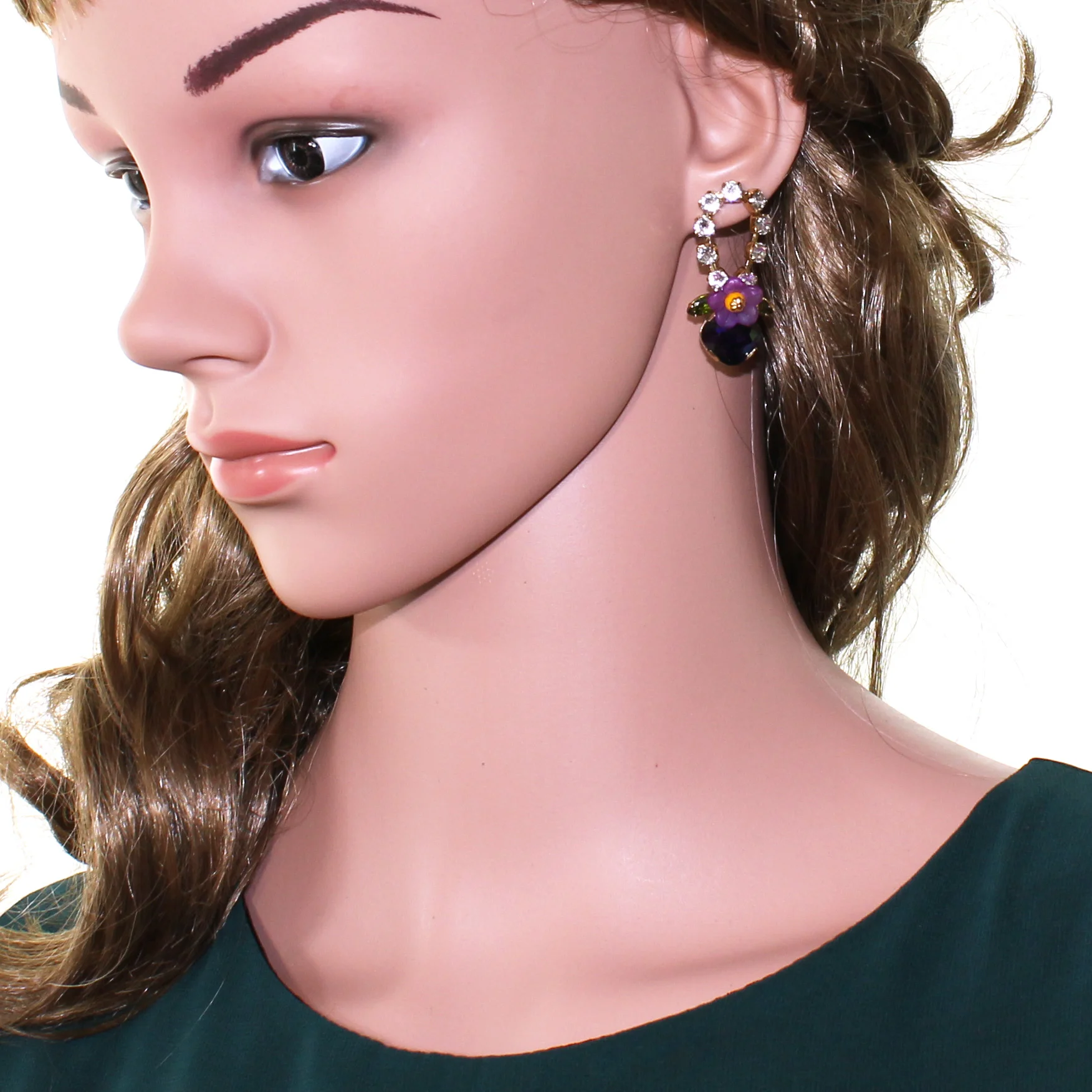 165CP Botanical Loop Earrings - CrystalPurple.jpg