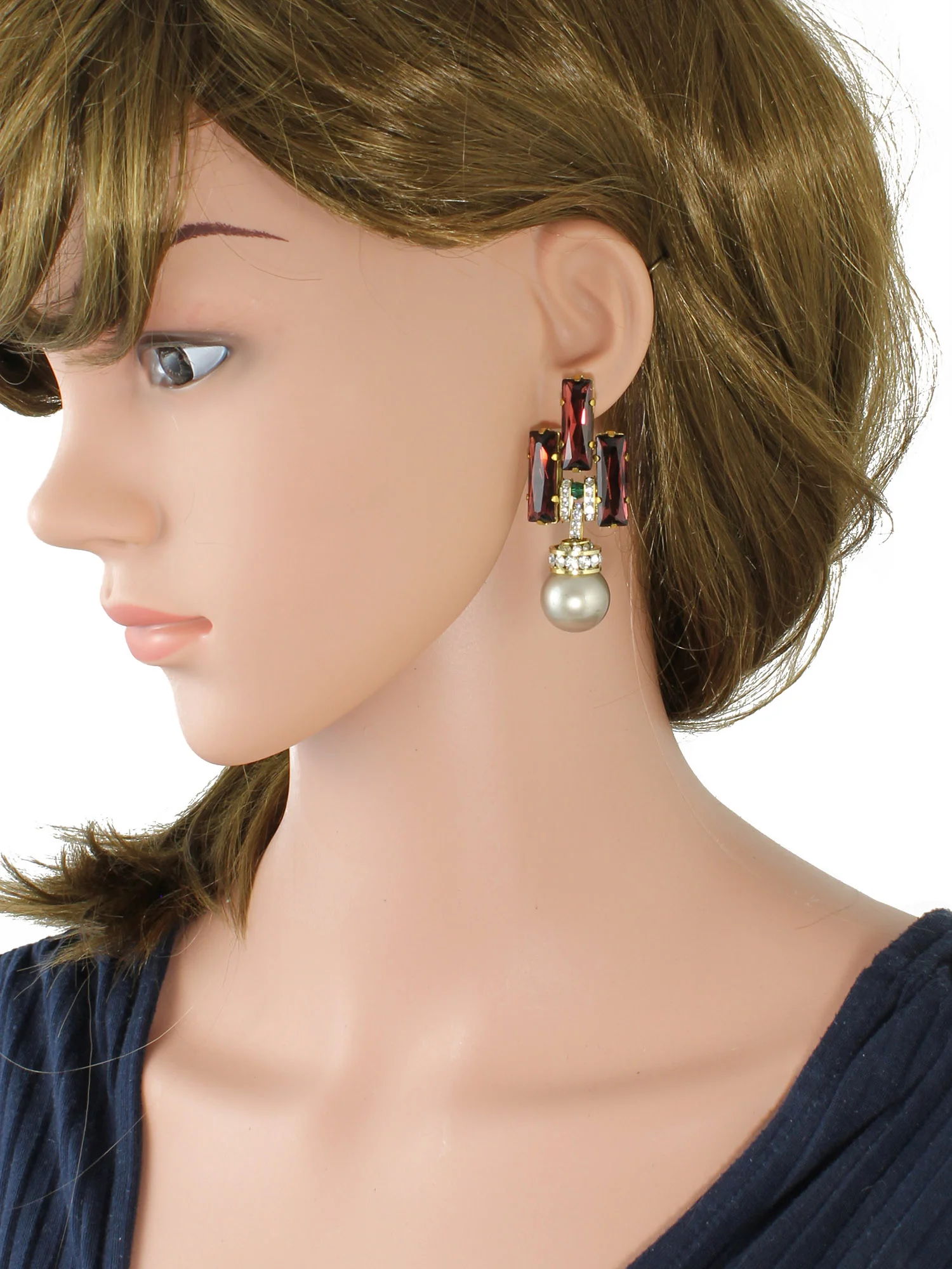 241E Burgundy Deco Platinum Pearl Drop Earrings.jpg