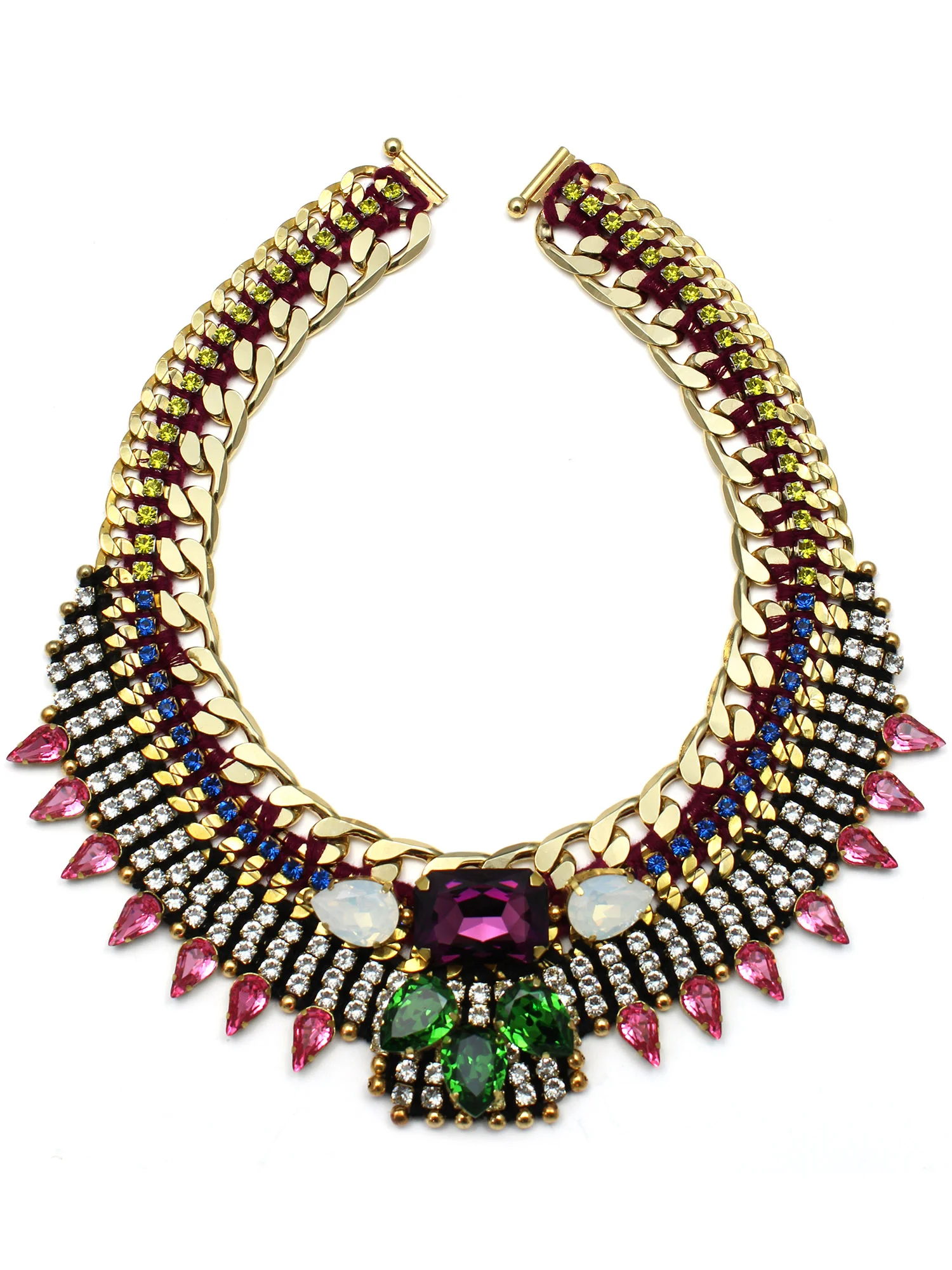 136 Tropicana Bright Crystal Bib Necklace.jpg