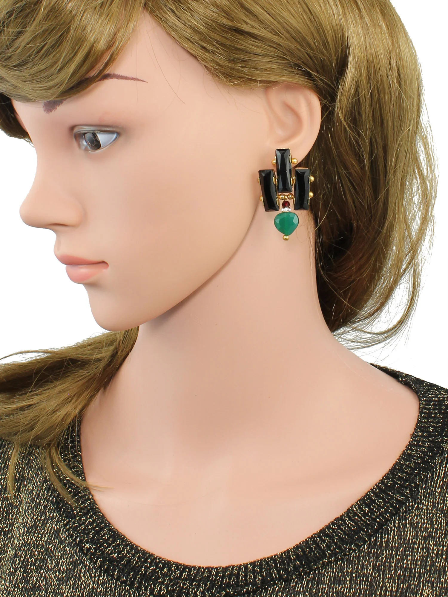 126G - Deco Drop Earrings (BlackGreen).jpg