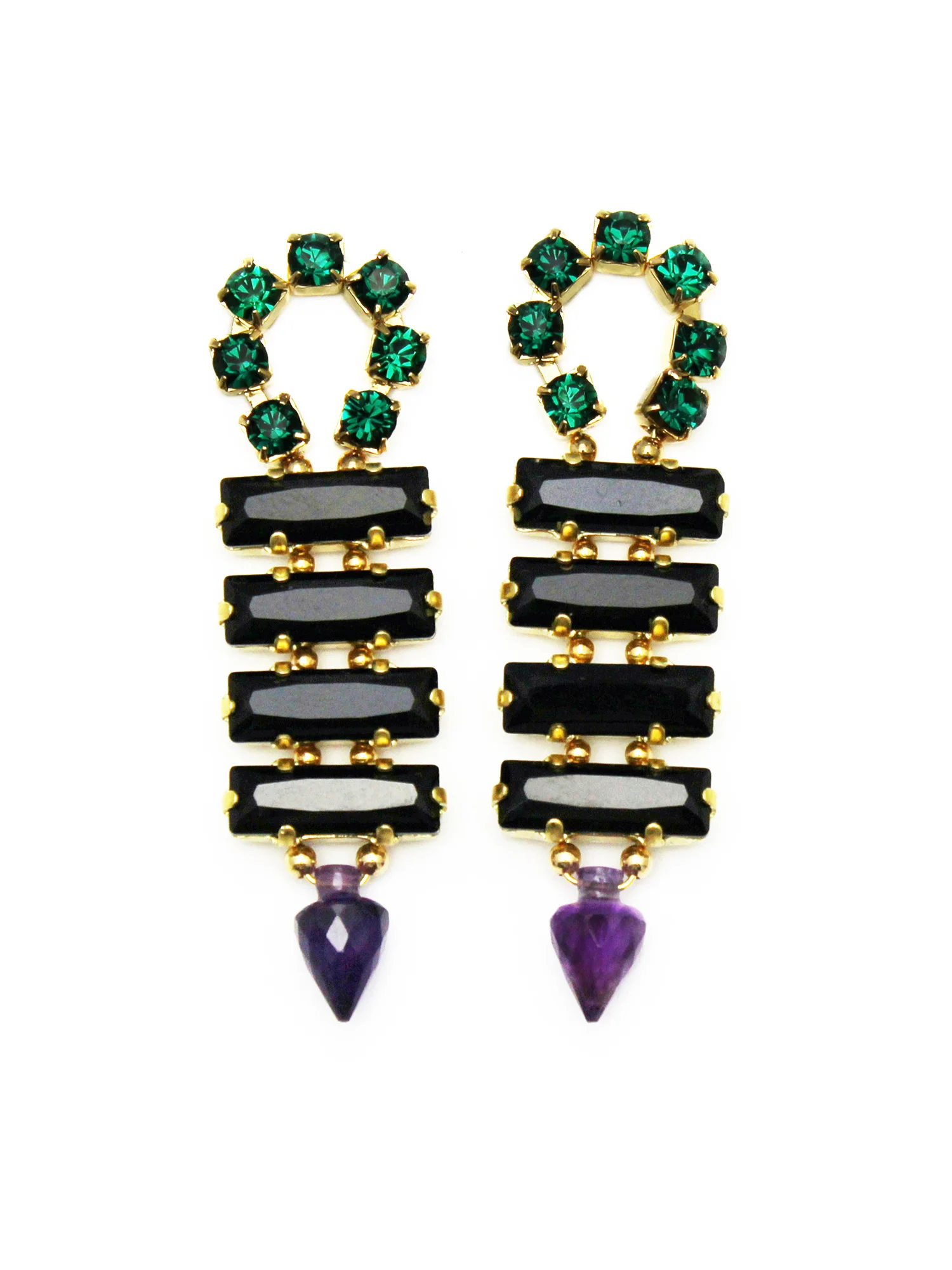 128B - Long Spiked Earrings (BlackPurple).jpg