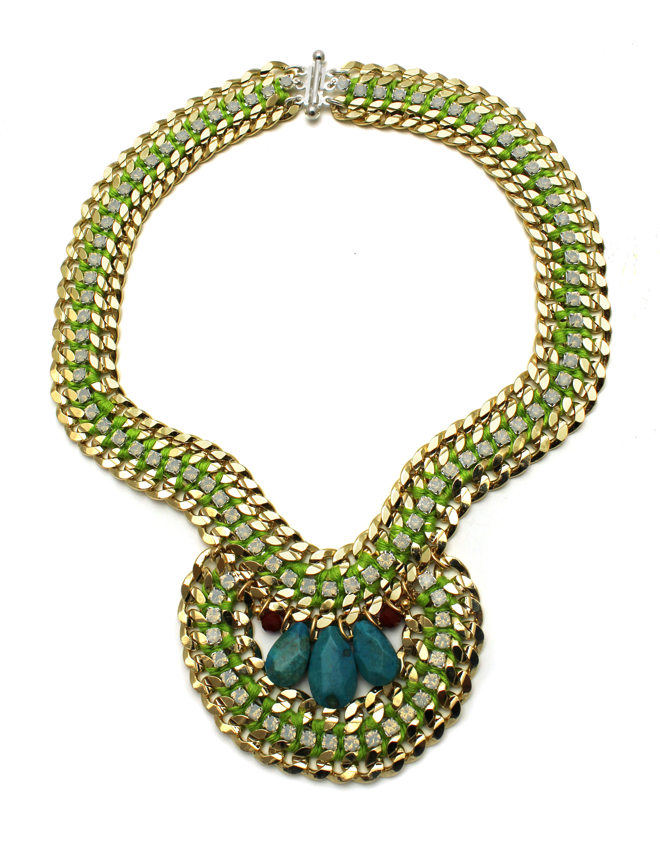 077 Turquoise & White Opal Lime Necklace.jpg