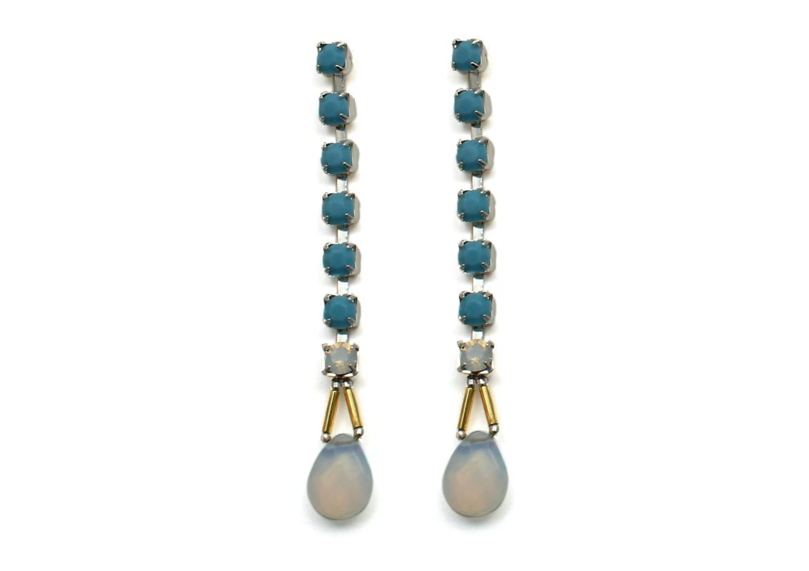 100TO Gemstone & Crystal Drop Earrings - TurquoiseOpal.jpg