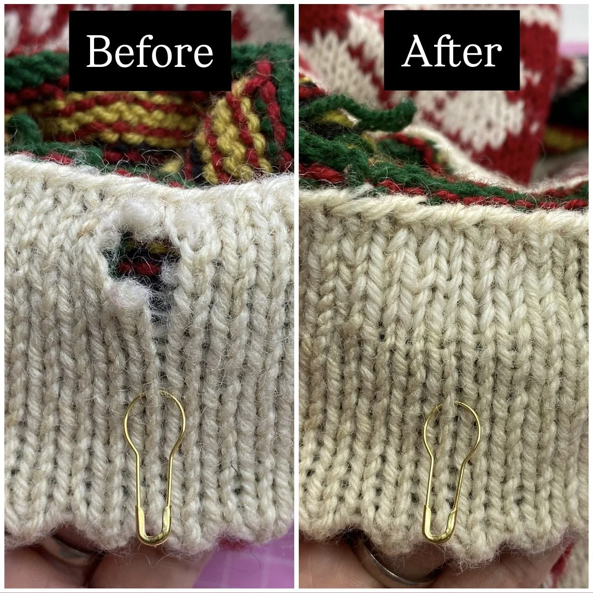 Online Beginners Invisible Knitwear Repair LIVE Workshop - SATURDAY 28 NOVEMBER