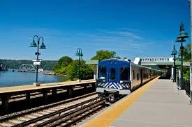 Metro-North train at the station