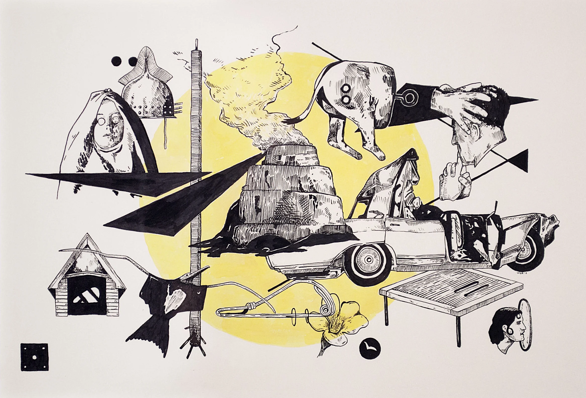 Lust, Crime & Holiness #26, 201 India ink on paper 15 x 22 inches