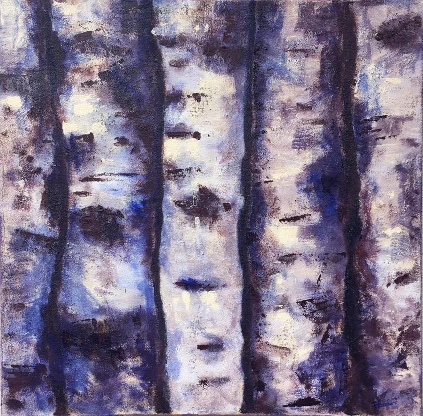 Cortecce 70x70cm, pigmenti naturali - iuta e gesso su tela