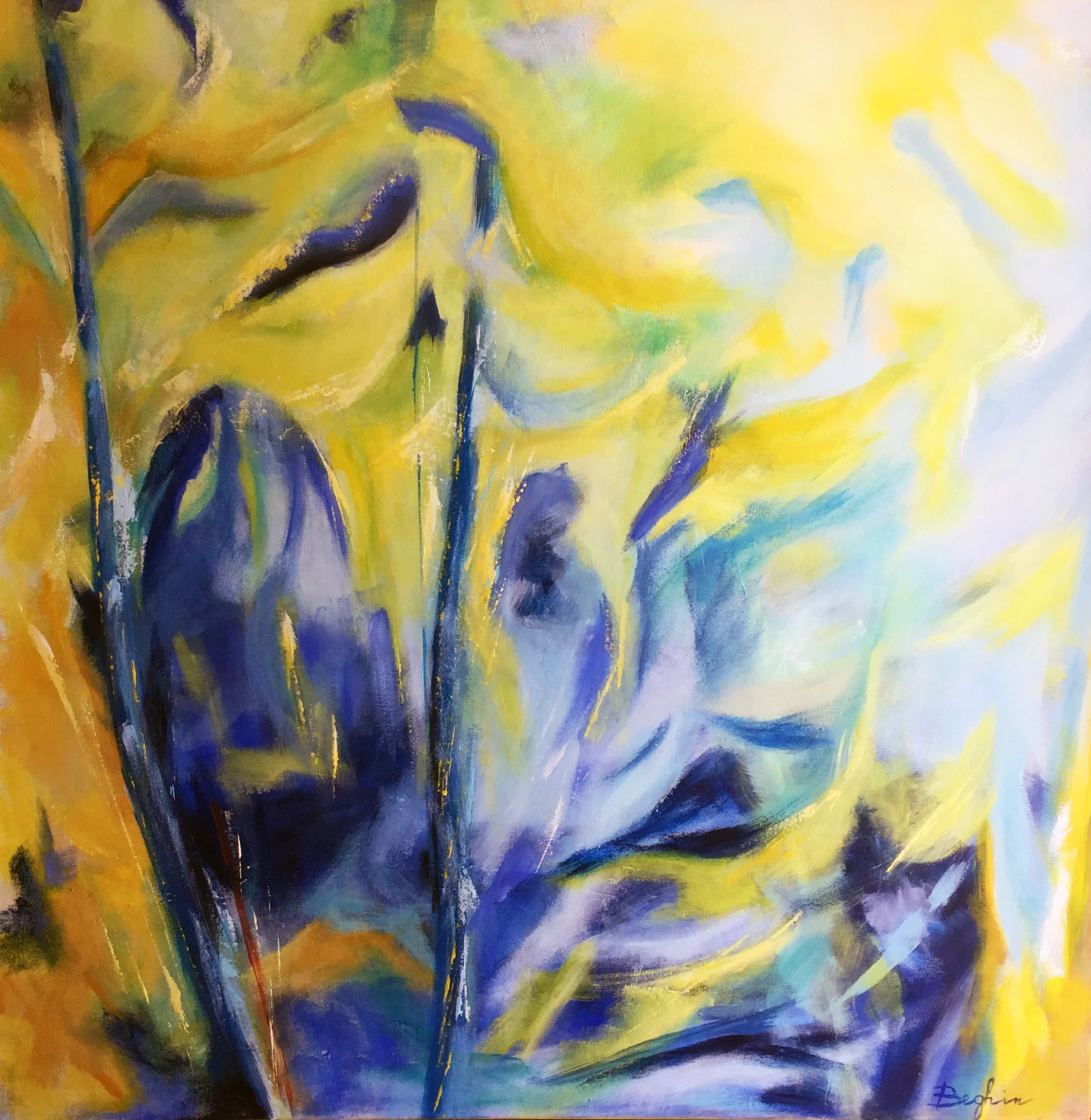 Come farfalla, 2018, 100x100 cm, Acrilico su tela