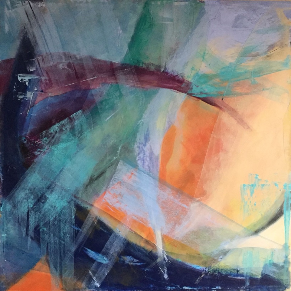 CALORE, 2018, 80x80 cm, acrilico su tela