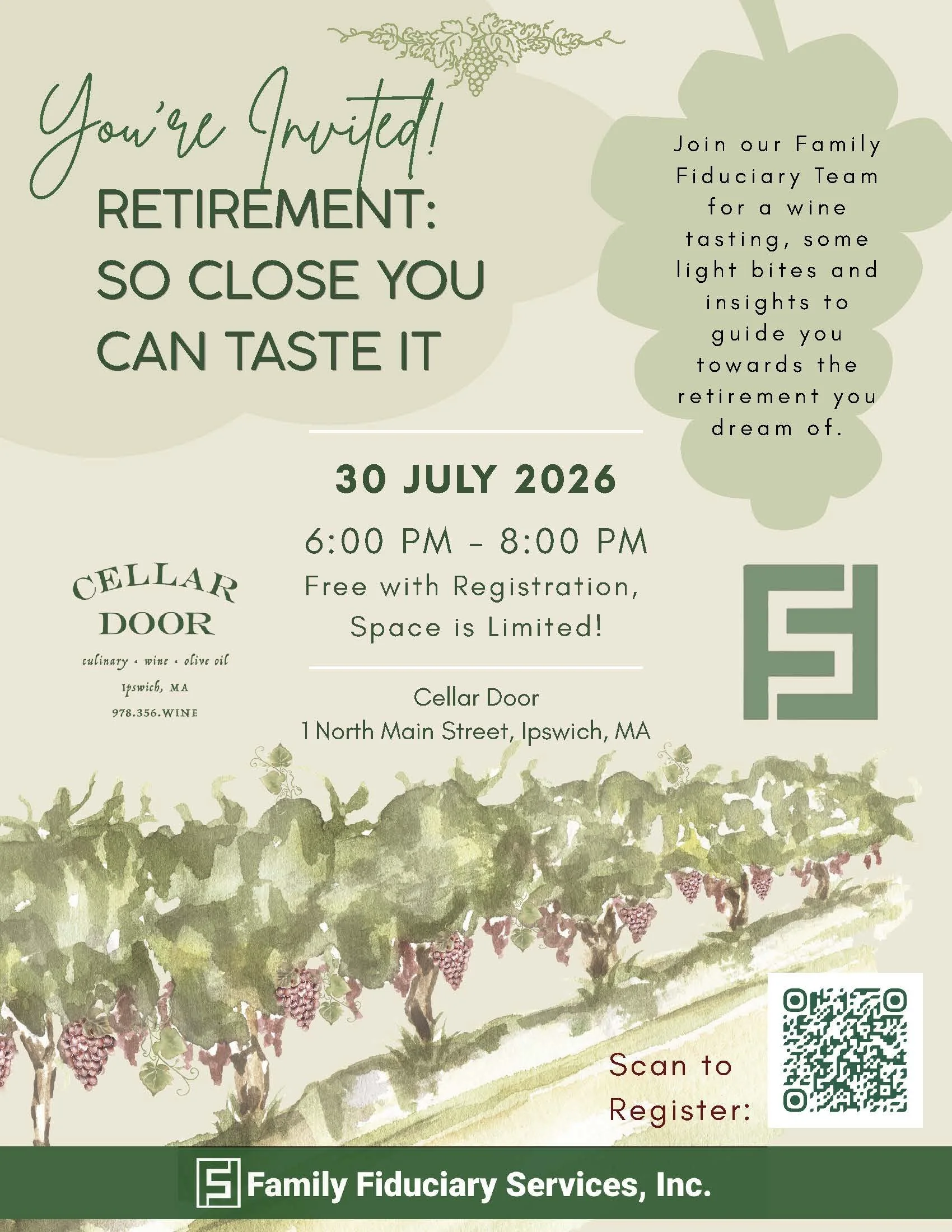 FREE RETIREMENT PLANNING EVENT! ADVANCE REGISTRATION REQUIRED