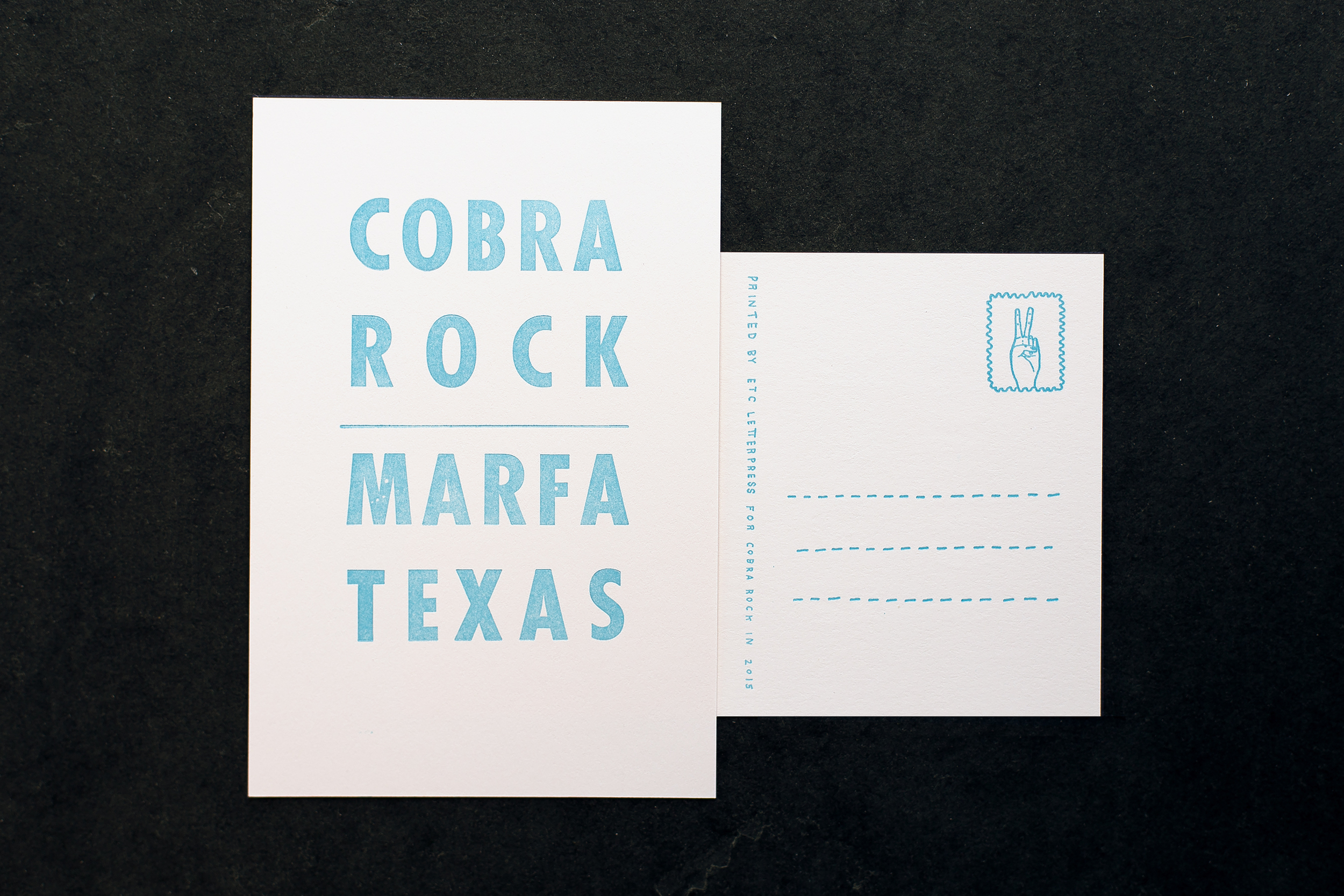 Designed by Etc. Letterpress for Cobra Rock Boot Co. in 2015 