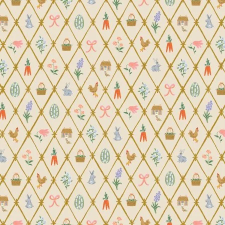 Lattice Linen Metallic -Easter by Rifle Paper Co.