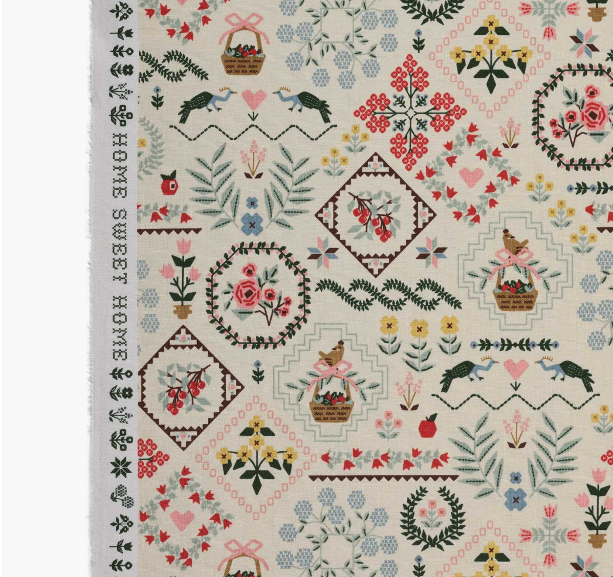 Heritage Sampler in Linen CANVAS- Home Sweet Home by Rifle Paper Co.
