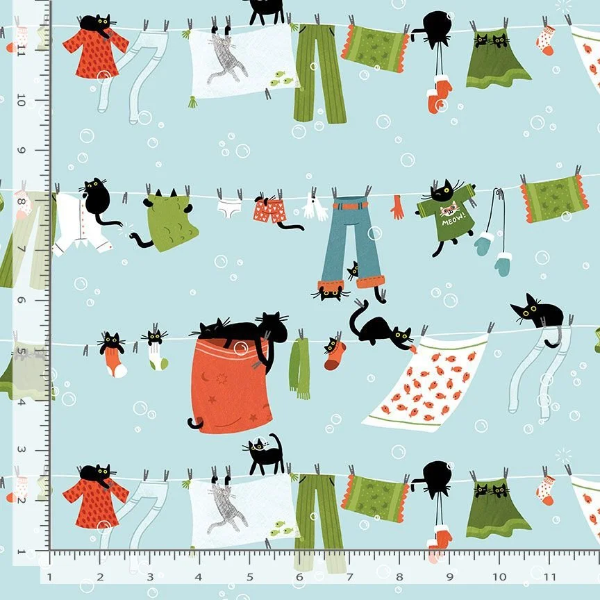 Hanging Out-Cats In The Laundry by Leezaworks