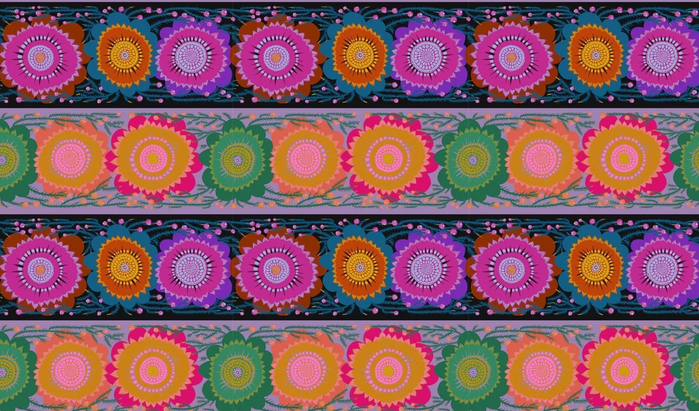 Line Dance-Perennial Borders by Anna Maria Textiles