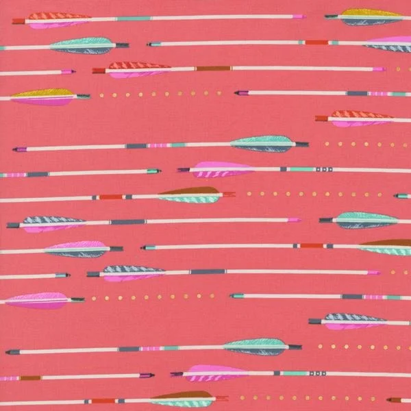 Pink Arrows Metallic - Mustang - Cotton + Steel