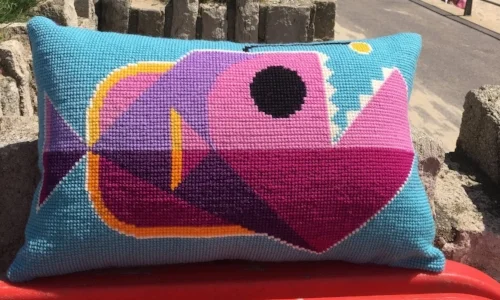 Cat the Anglerfish Counted Cross Stitch Kit- Kit-Emily Peacock