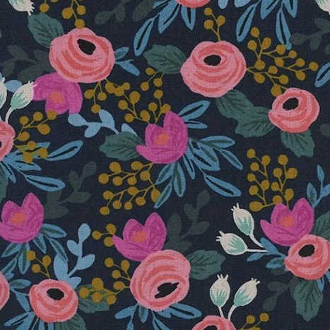 Rosa in Navy CANVAS- Menagerie by Rifle Paper Co.