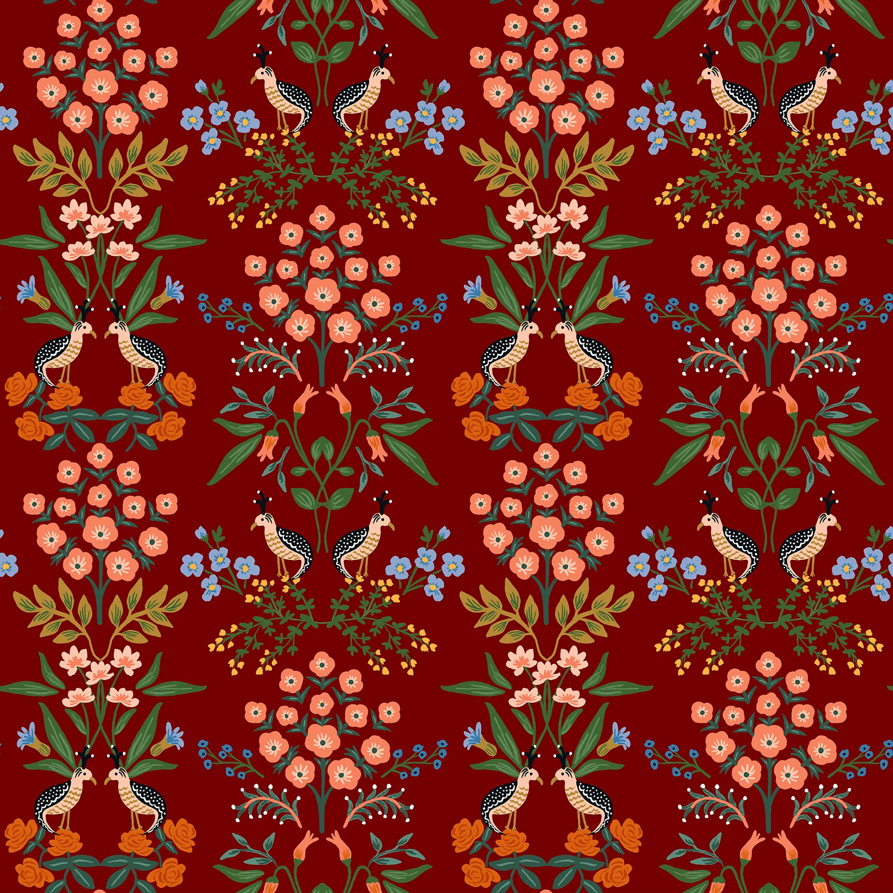 Luxembourg Burgundy - Meadow by Rifle Paper Co.