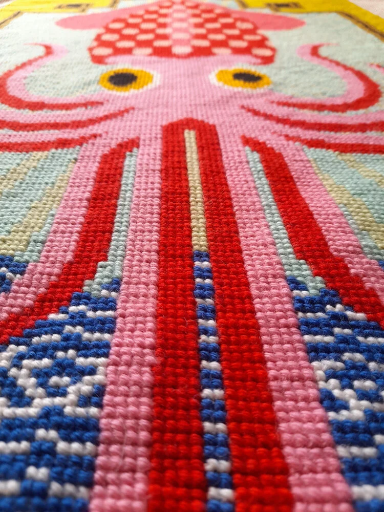 Ruby The Giant Squid Counted Cross Stitch Kit -Emily Peacock (Copy)