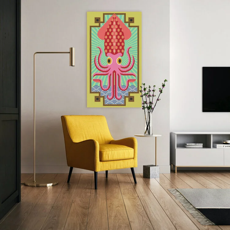 Ruby The Giant Squid Counted Cross Stitch Kit -Emily Peacock (Copy)