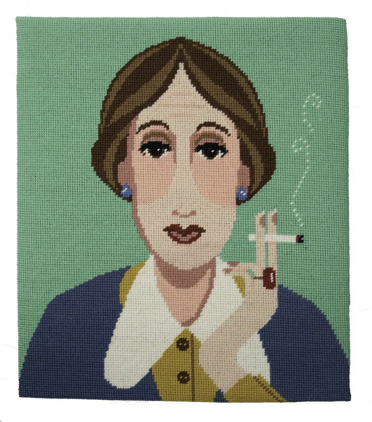 Virginia Woolf Printed Canvas Needlepoint Kit-Emily Peacock