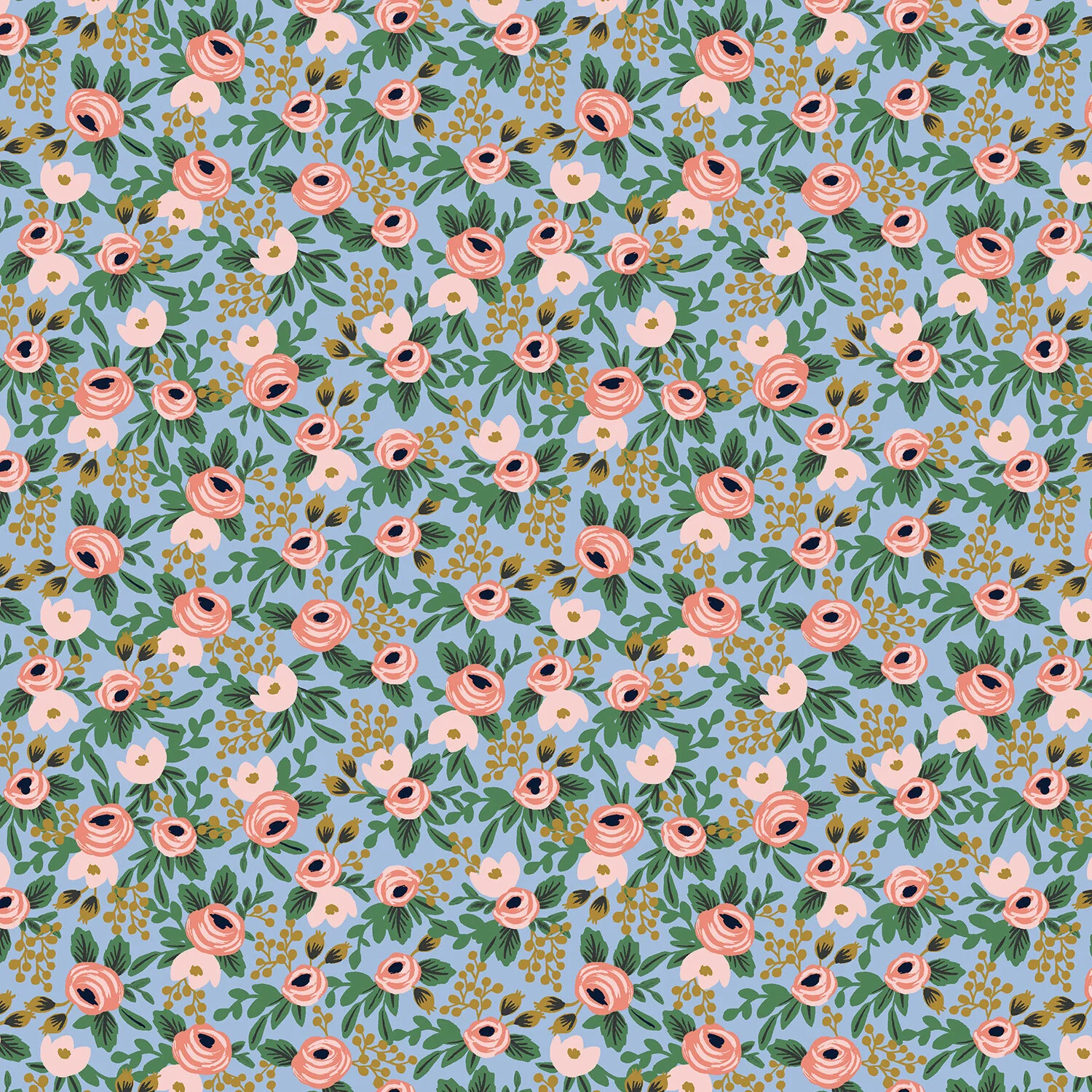 Rosa Chambray Metallic -Garden Party by Rifle Paper Co.