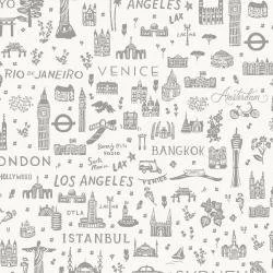 World Traveler Silhouette Grey- Bon Voyage Rifle Paper Co.